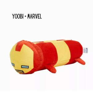 YOOBI + MARVEL Kids Iron Man Fabric School Zipper Pencil Case Pouch
